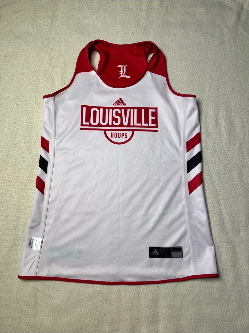 Adidas NCAA Louisville Cardinals Reversible Basketball Practice Jersey Mens L